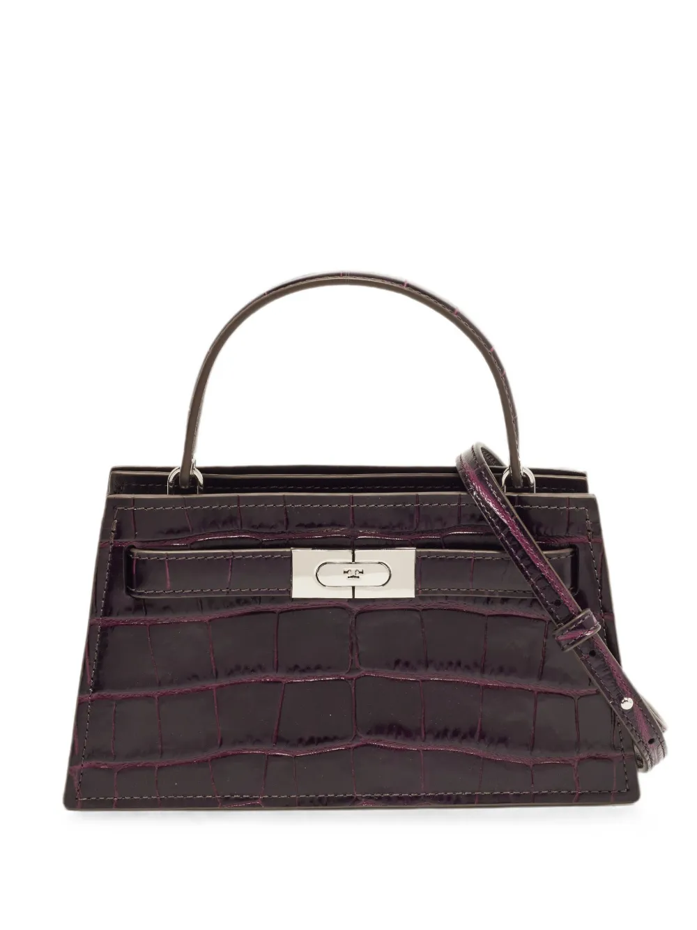 Tory Burch Lee Radziwill croc-embossed tote bag - Viola