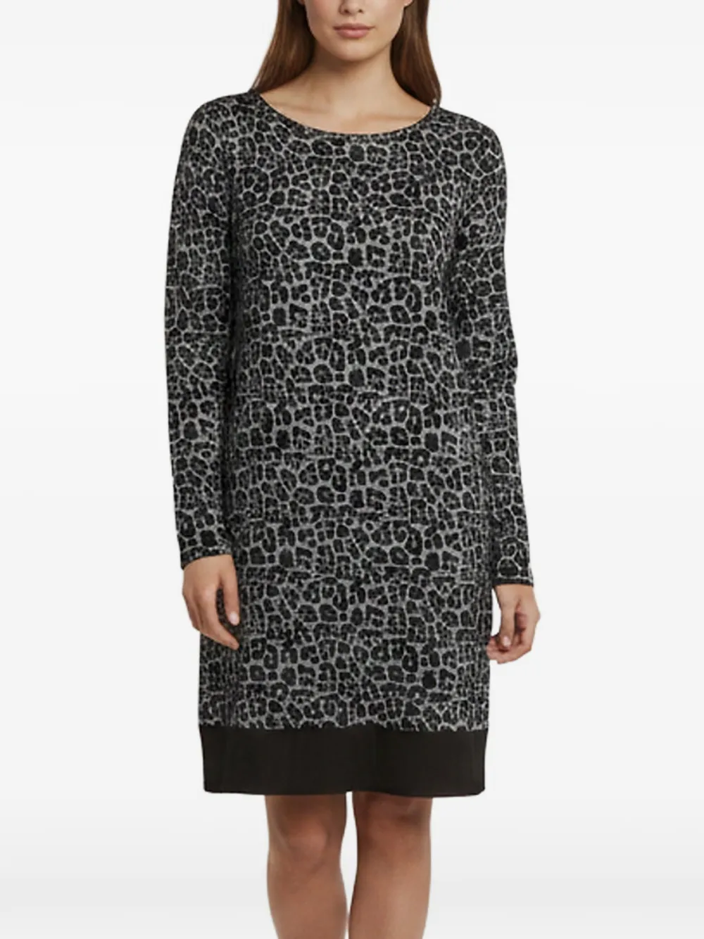 Michael Michael Kors Abito a maniche lunghe con stampa - Nero