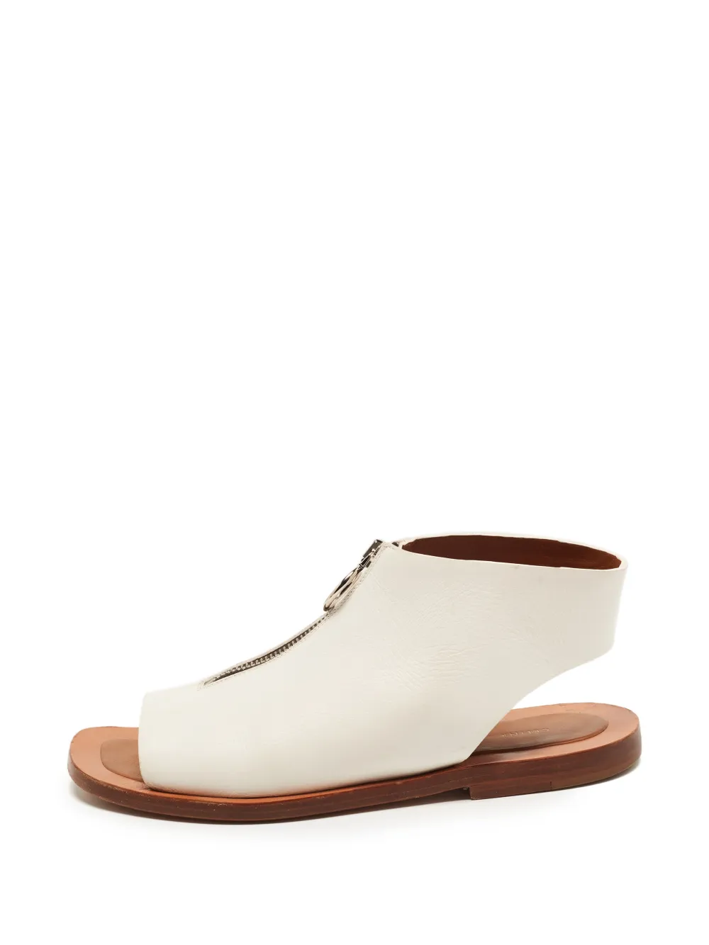 Celine Pre-Owned zip-detail sandals - White