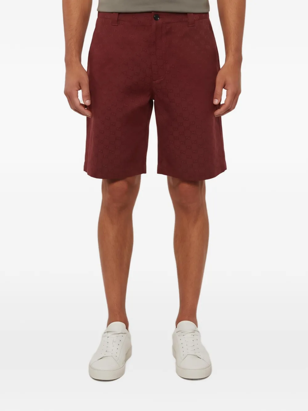 Gucci Pre-Owned Monogram jacquard shorts - Rosso