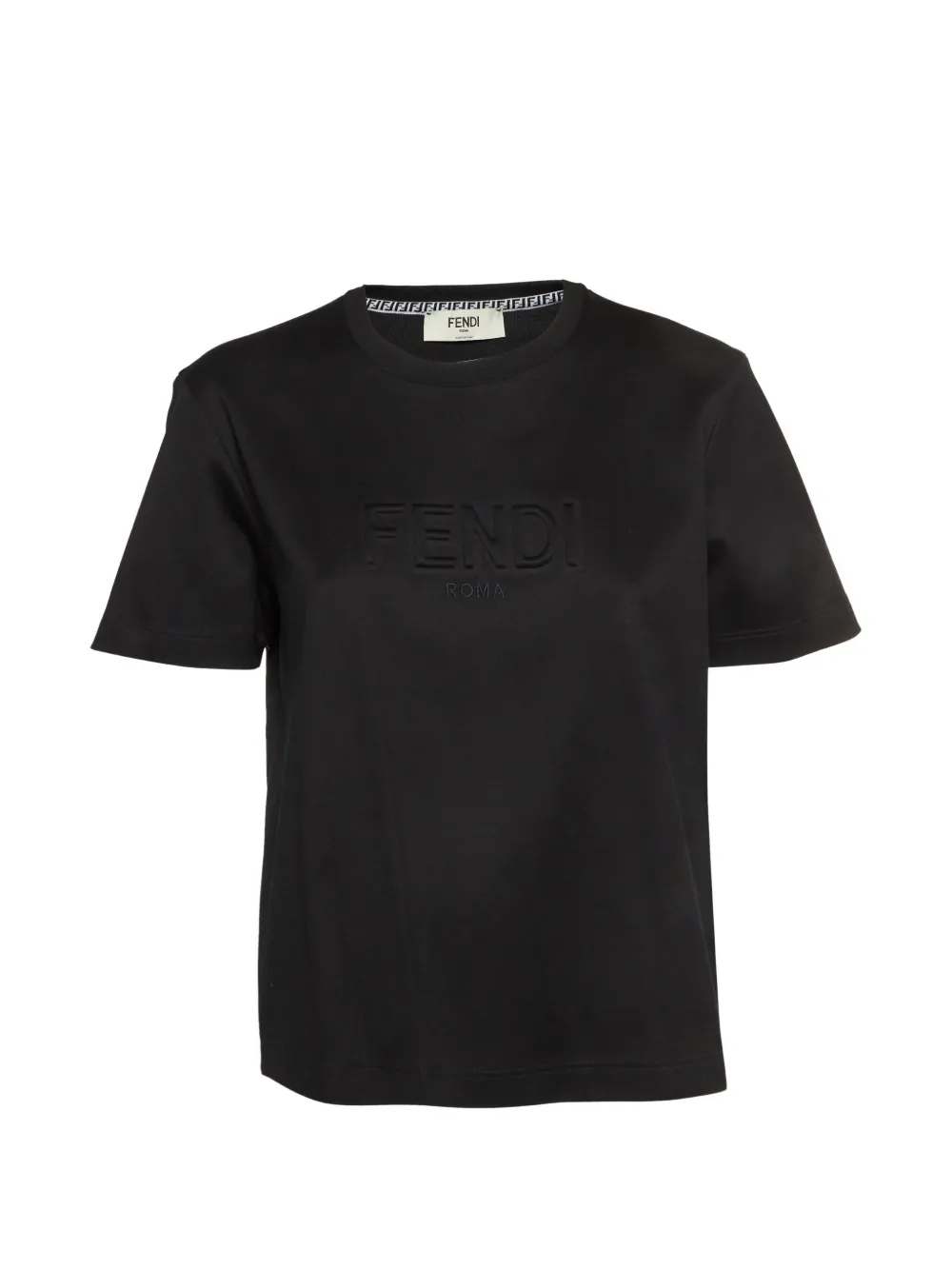 Fendi Pre-Owned logo-embossed T-shirt - Schwarz