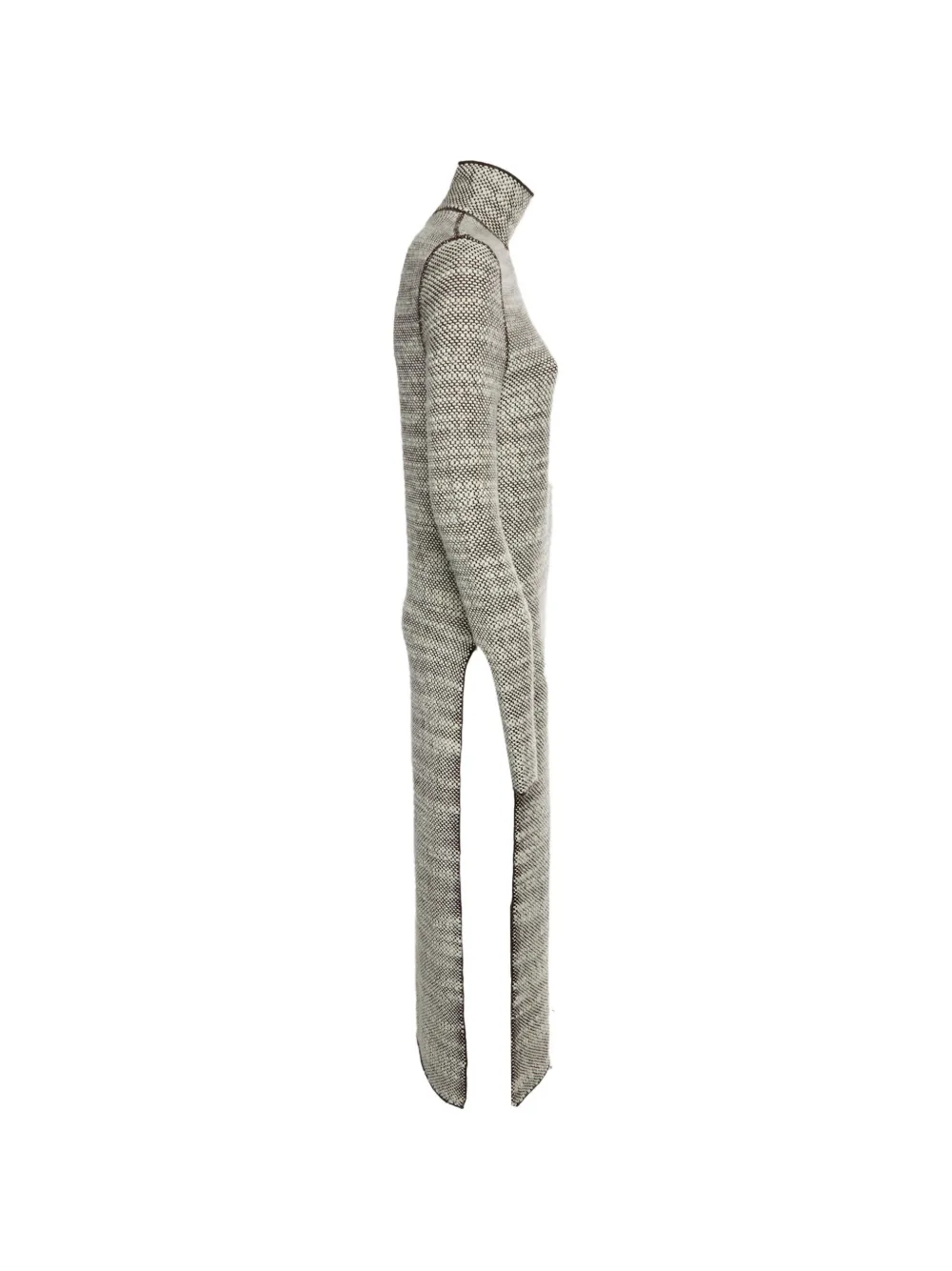 Jil Sander Pre-Owned side-slit midi dress - Bianco