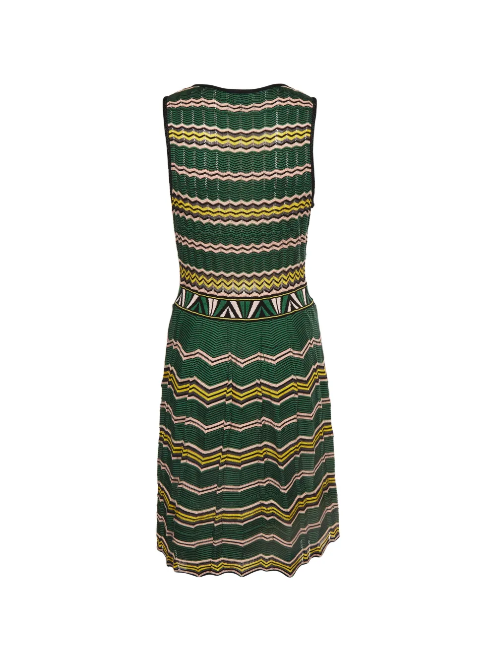 Missoni Pre-Owned zigzag knitted midi dress - Verde