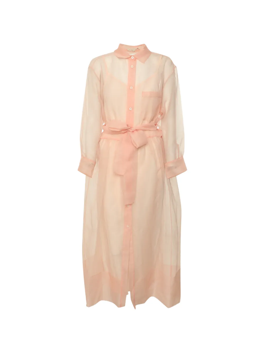Maje Roane belted midi dress - Rosa
