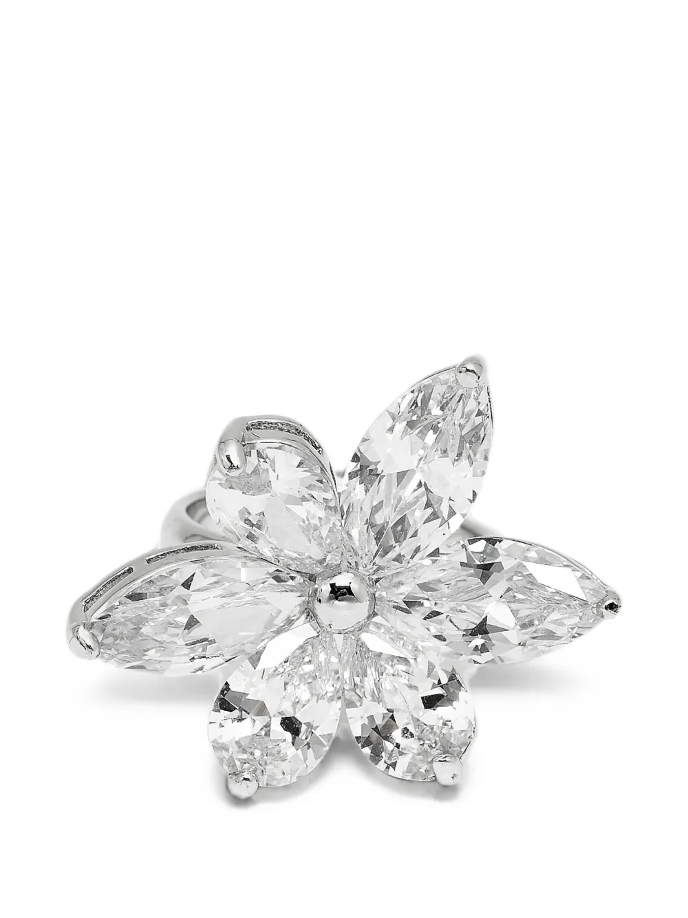 Carolina Herrera Vintage Jasmine crystal ring - Silber