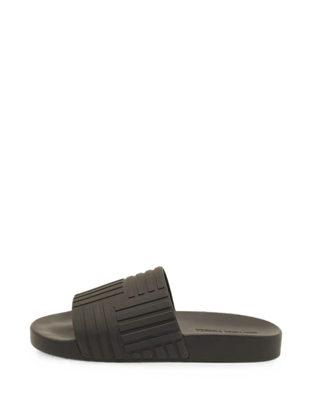 Bottega Veneta Pre-Owned logo-embossed slides - Schwarz