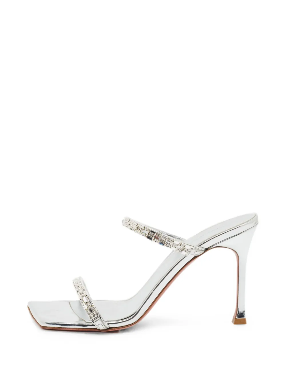 Amina Muaddi Diana crystal-embellished sandals - Silber