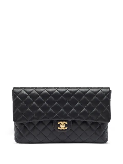 CHANEL Pre-Owned شنطة كلاتش مبطنة بقفل شعار CC باللف 2018-2019