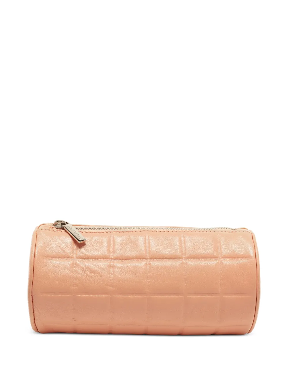 CHANEL Pre-Owned Chocolate Bar quilted leather pouch - Orange