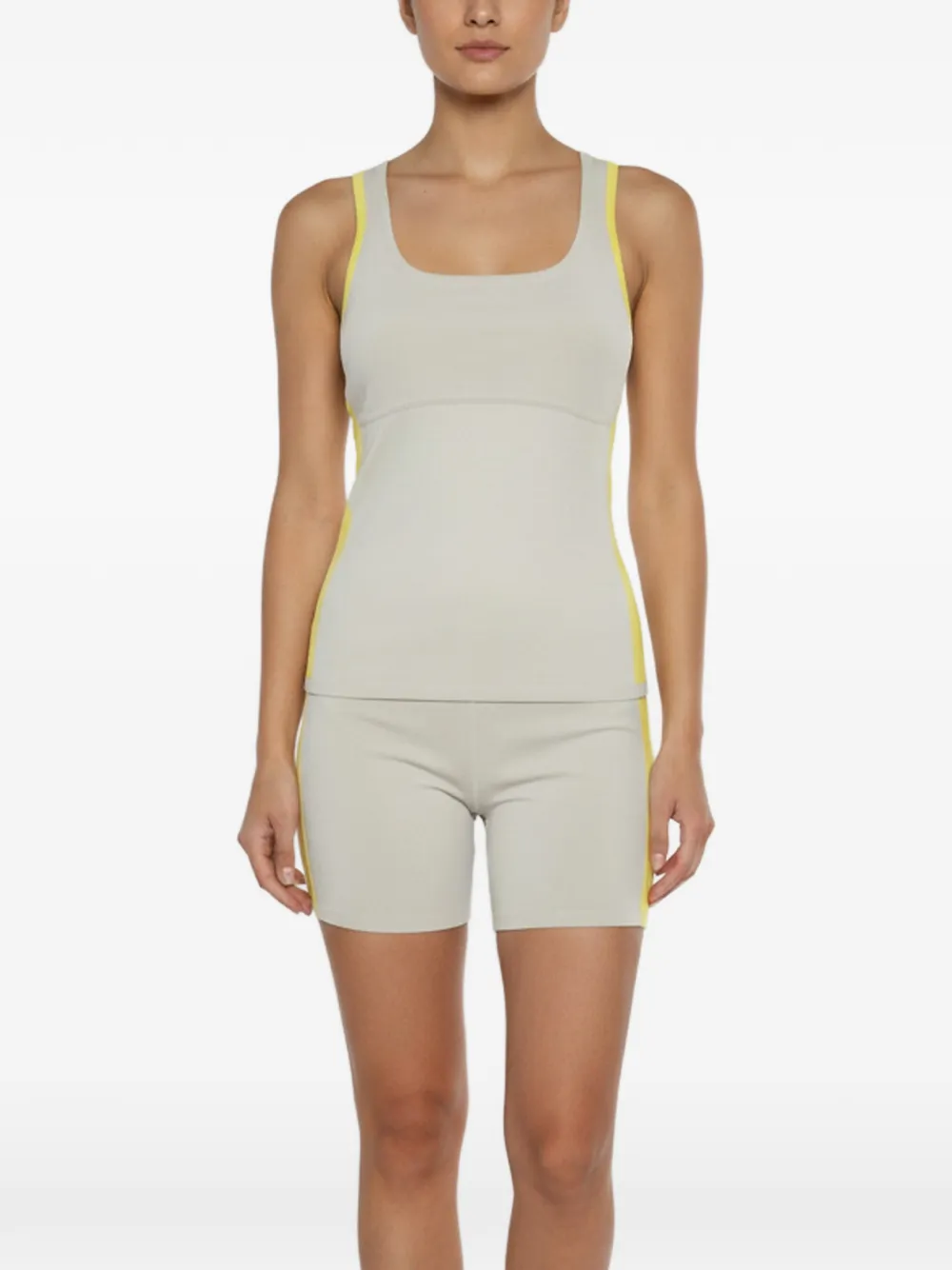 Hermès Pre-Owned striped technical-knit yoga set - Grigio