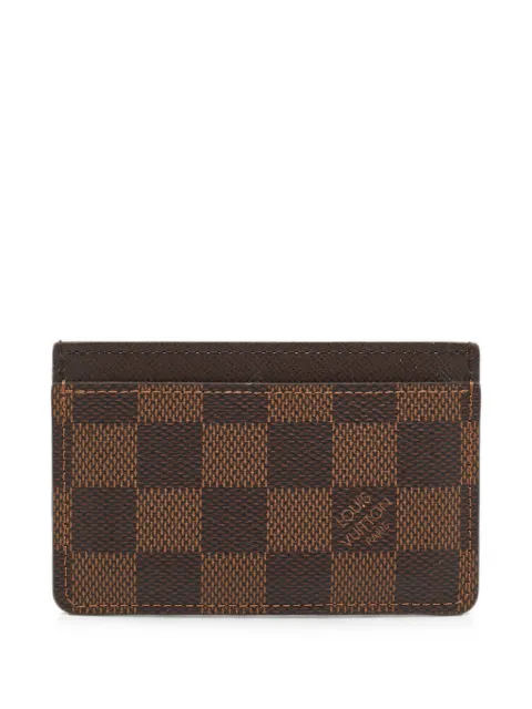 Louis Vuitton Pre-Owned Damier Ebene-canvas card holder