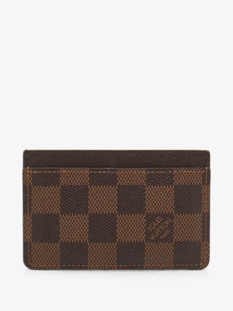 Louis Vuitton Pre-Owned Damier Ebene-canvas card holder