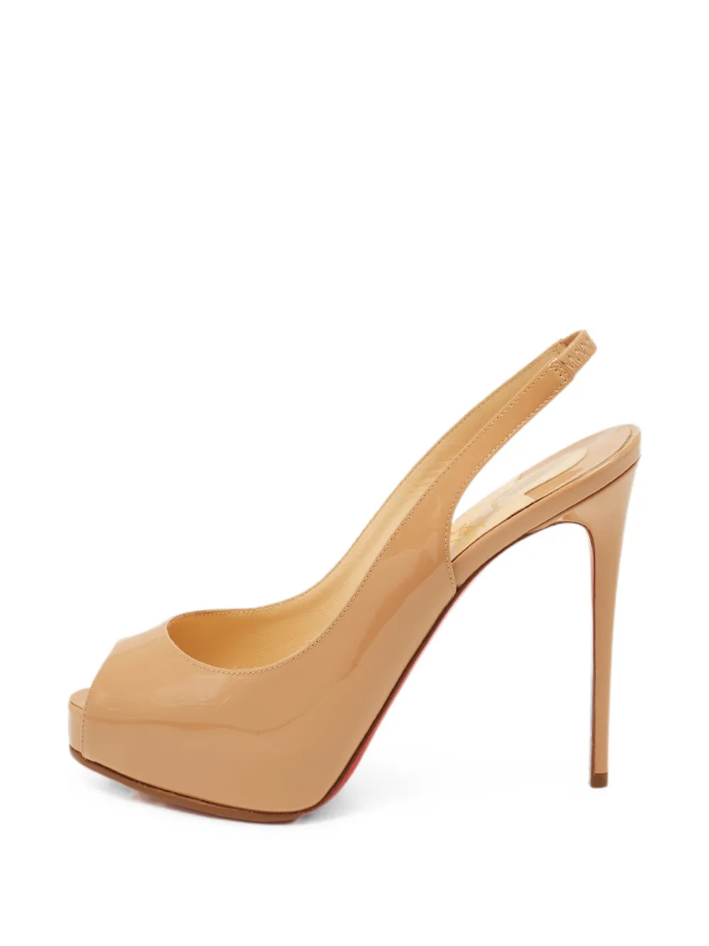Christian Louboutin Pre-Owned Private Number platform sandals - Nude