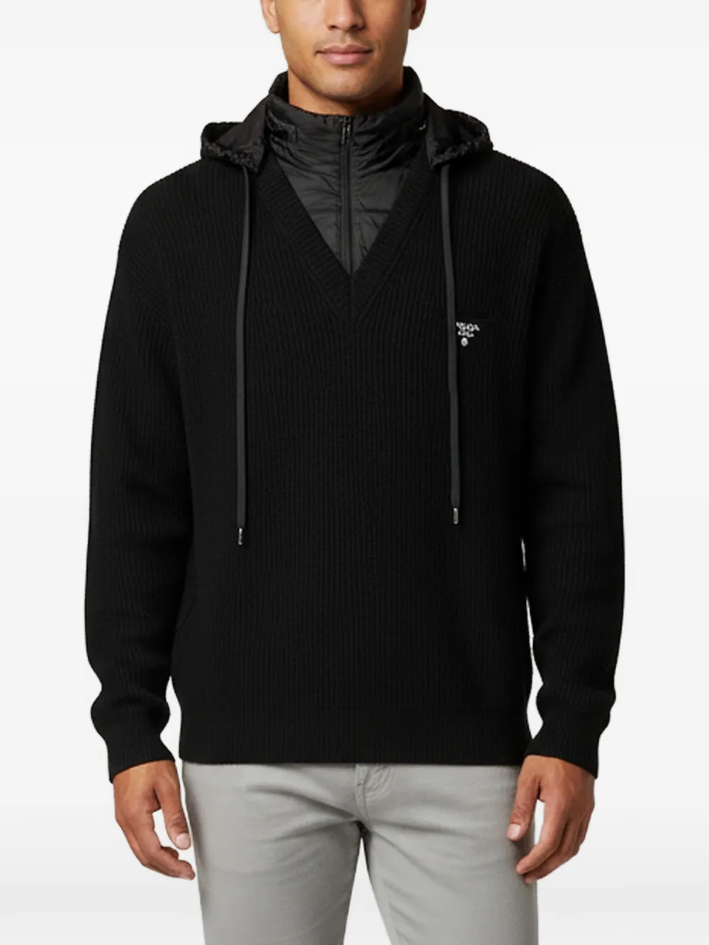 Prada Pre-Owned Re-Nylon hooded sweater - Nero