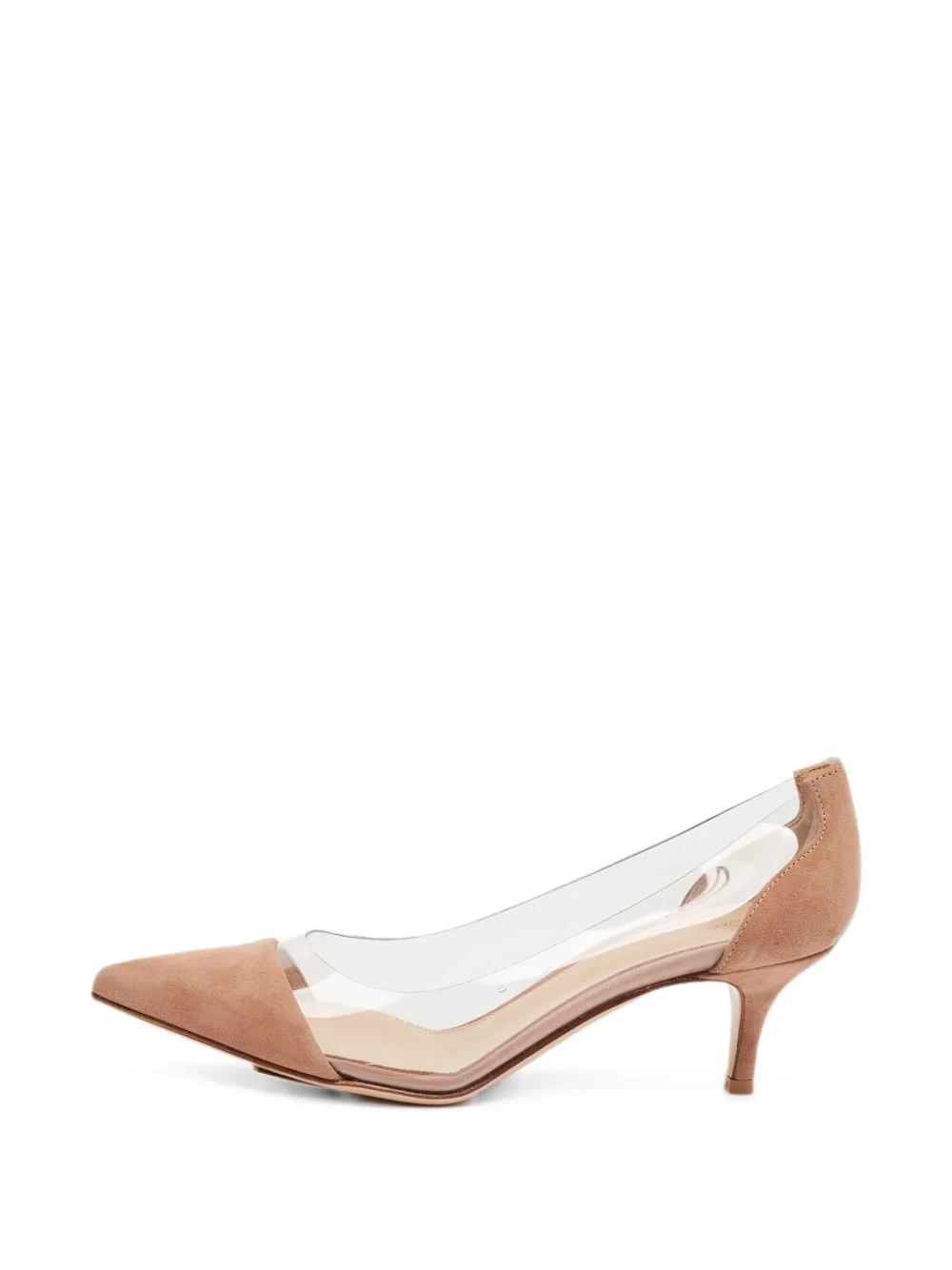 Gianvito Rossi Plexi pointed-toe heeled pumps - Toni neutri