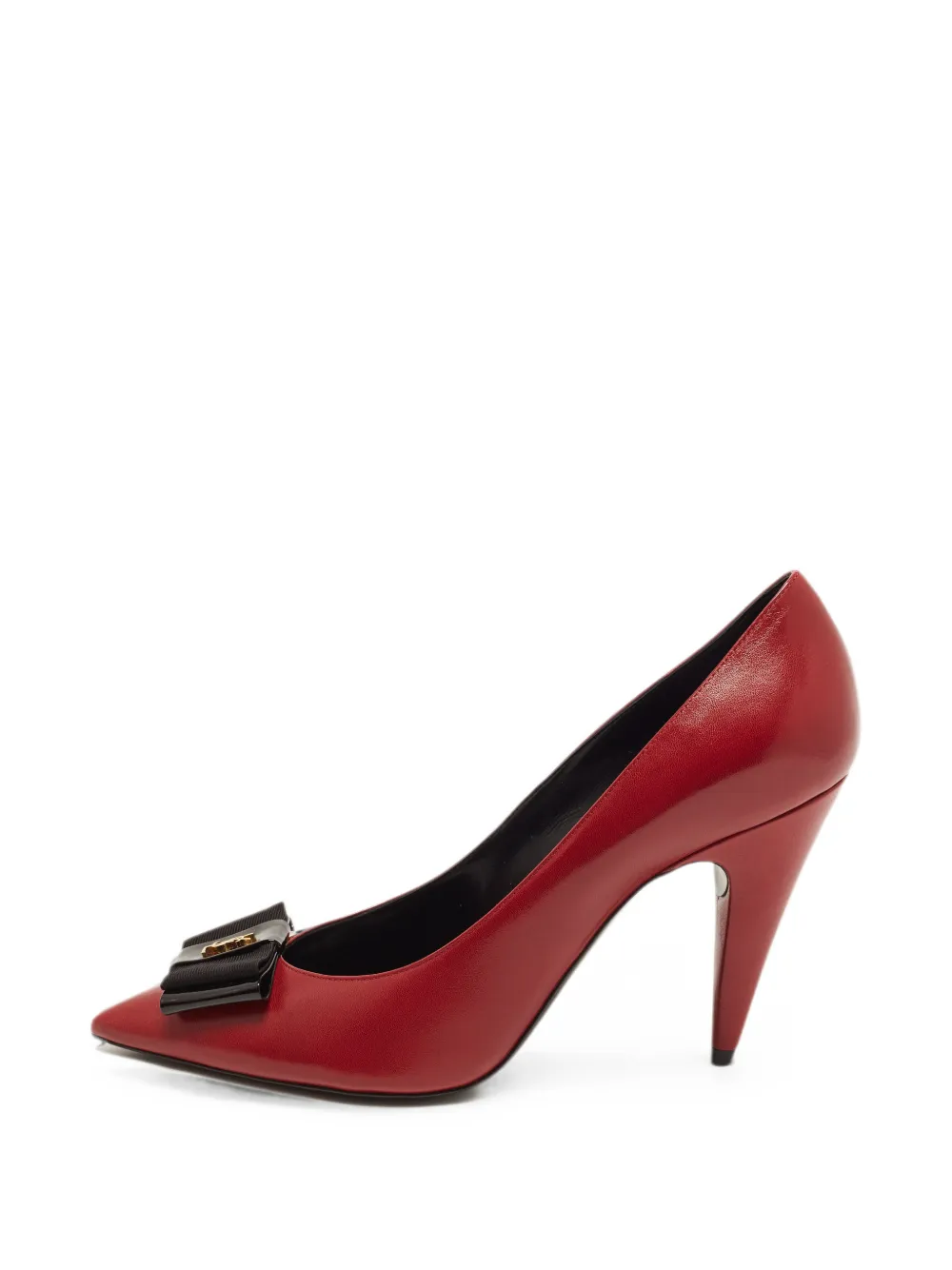 Saint Laurent Pre-Owned Anais bow pumps - Rosso