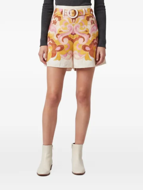ZIMMERMANN Acadian paisley belted shorts