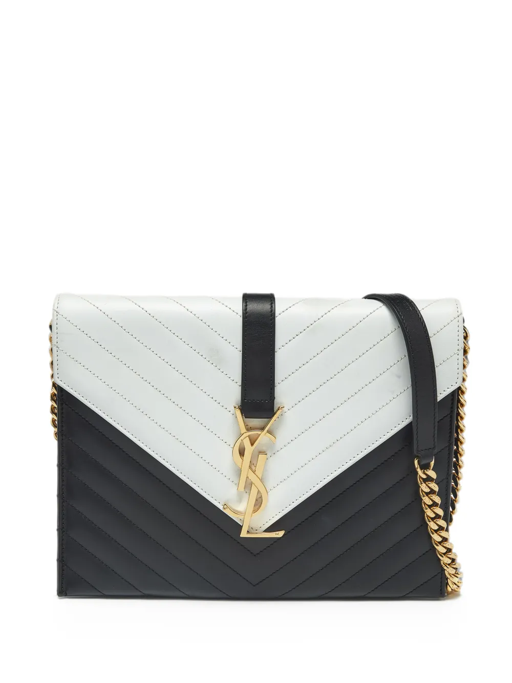 Saint Laurent Pre-Owned 2014 Envelope matelassé shoulder bag - Schwarz