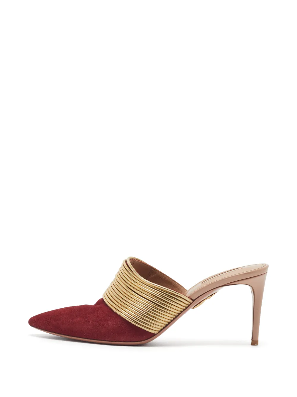 Aquazzura Rendez Vous leather mules - Rot