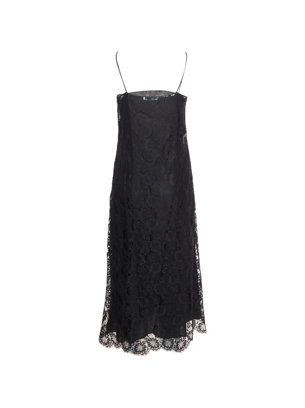 Prada Pre-Owned Abito midi con stampa - Nero