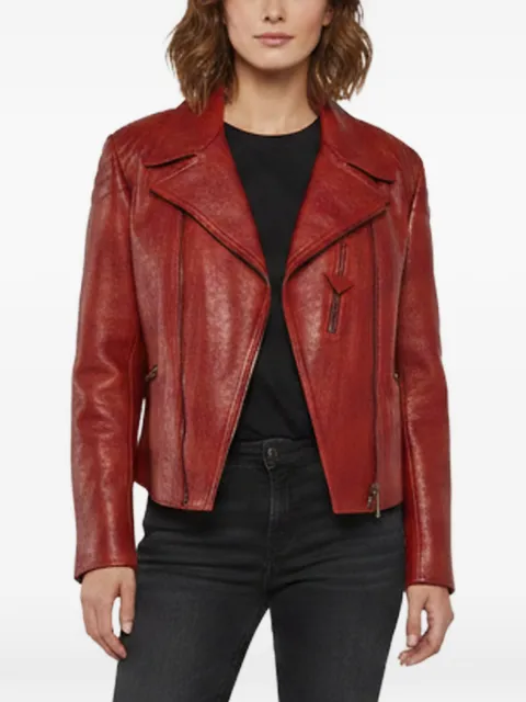 Prada Pre-Owned quilted hand-dyed biker jacket
