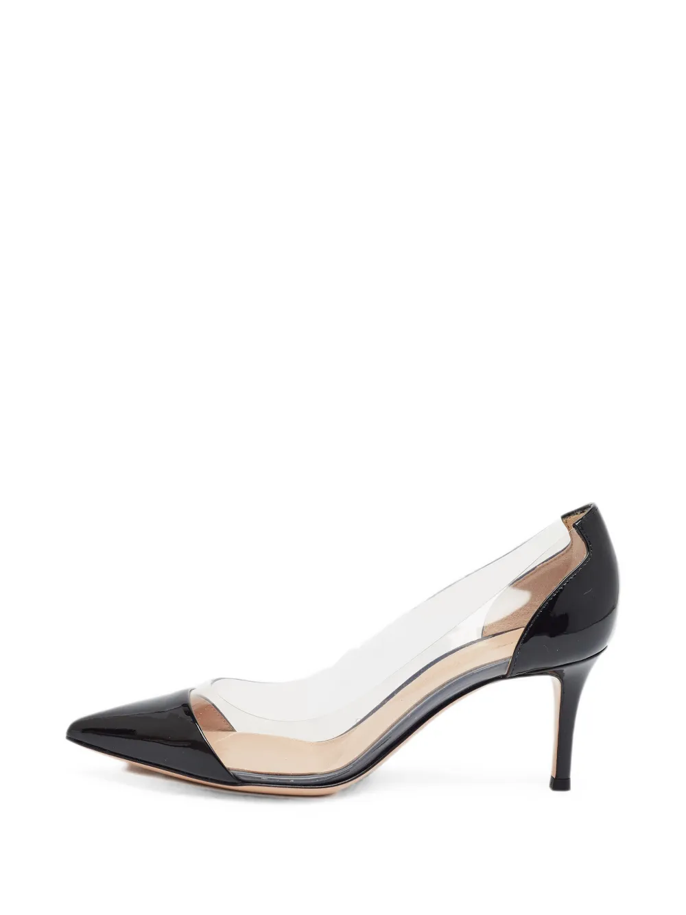 Gianvito Rossi Plexi leather-panel pumps - Schwarz