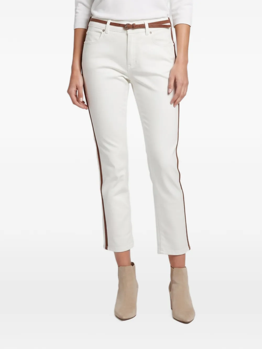 Burberry Pre-Owned Jeans mit Gürtel - Weiß