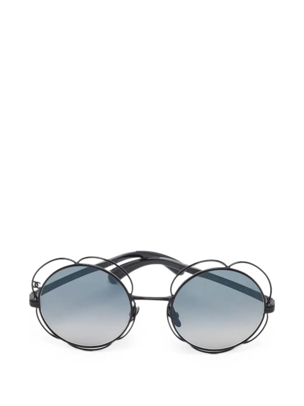 CHANEL Pre-Owned Camellia sunglasses - Black