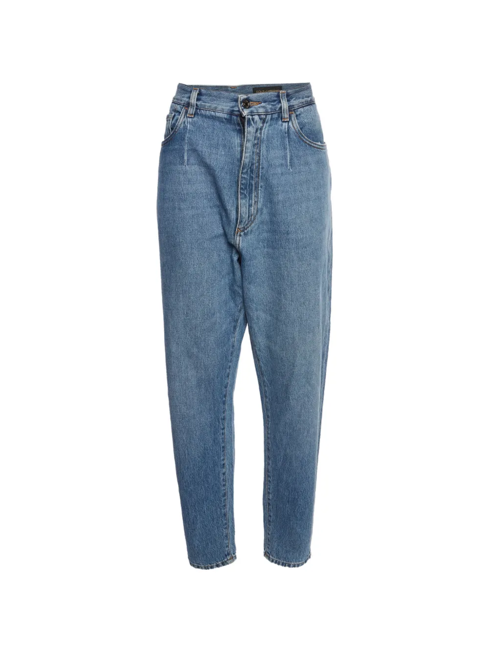 Dolce & Gabbana Pre-Owned logo-plaque straight-leg jeans - Blau