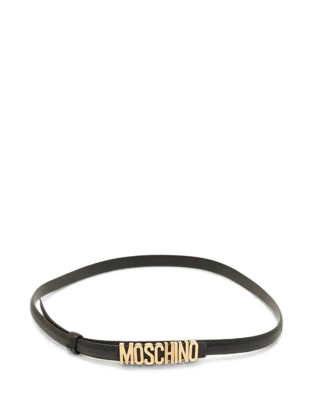 Moschino Pre-Owned logo leather belt - Nero
