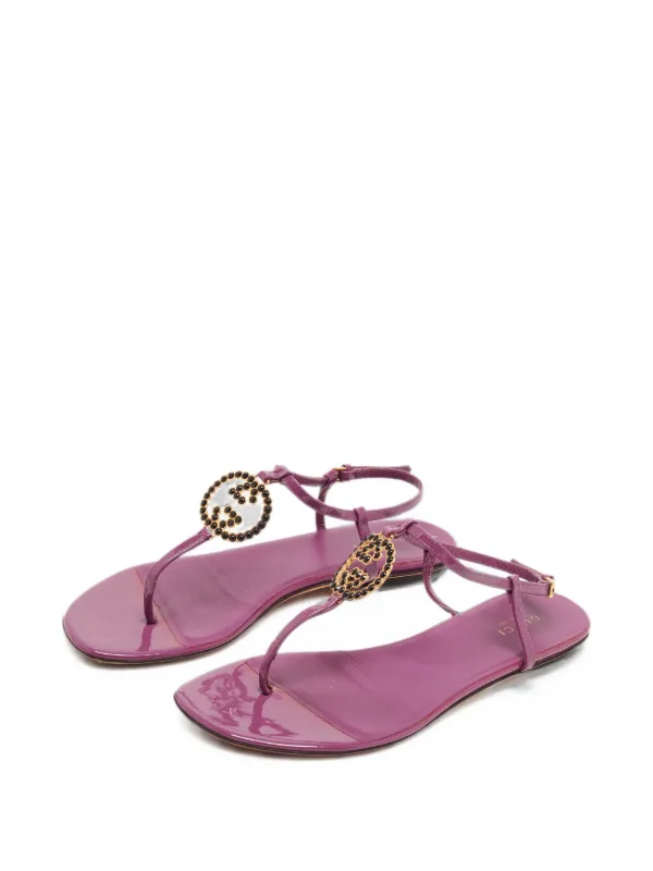 Gucci Pre-Owned Interlocking G crystal-embellished Sandals