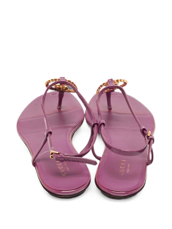 Gucci Pre-Owned Interlocking G crystal-embellished Sandals