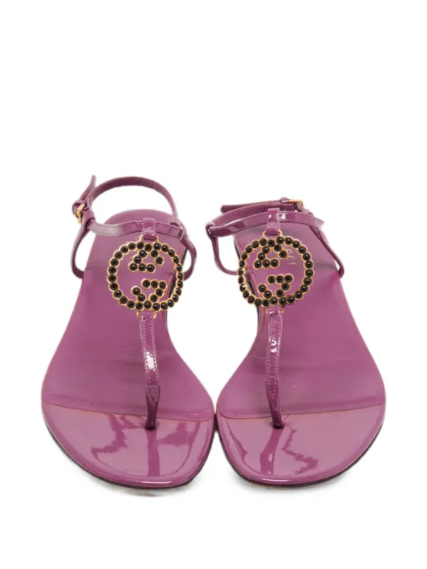 Gucci Pre-Owned Interlocking G crystal-embellished Sandals