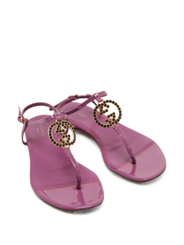 Gucci Pre-Owned Interlocking G crystal-embellished Sandals