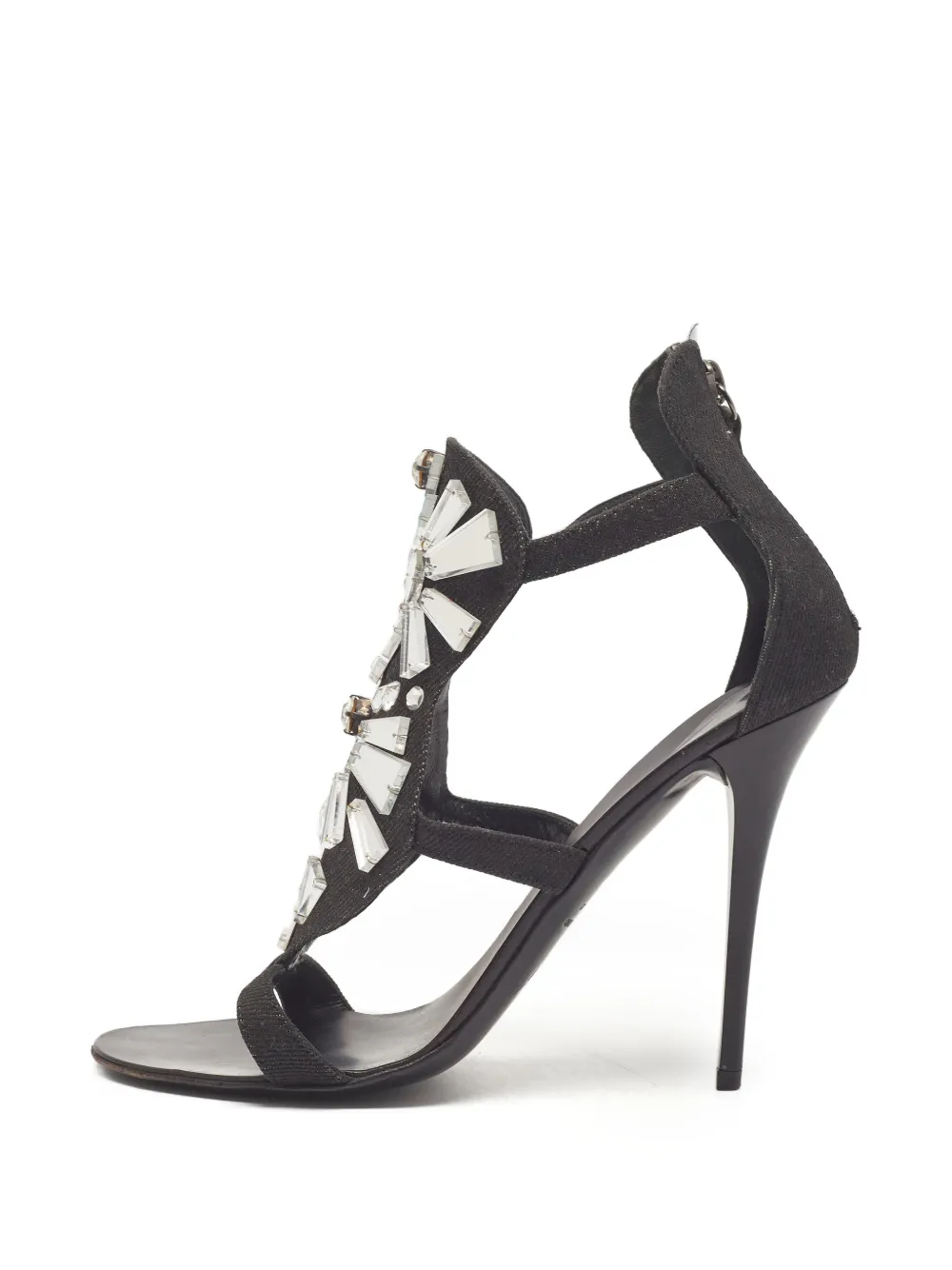 Giuseppe Zanotti Vintage mirror-embellished heeled sandals - Schwarz