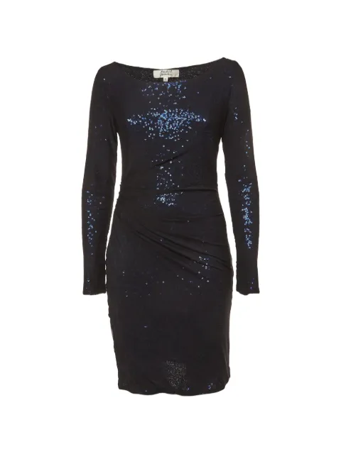 Badgley Mischka sequin ruched mini dress