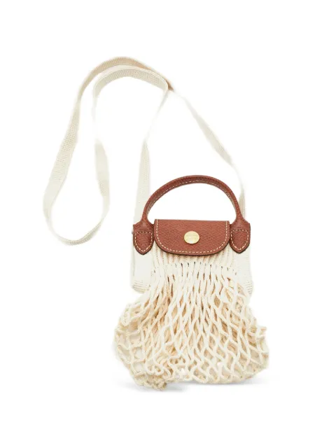 Longchamp XS Le Pliage mesh crossbody bag