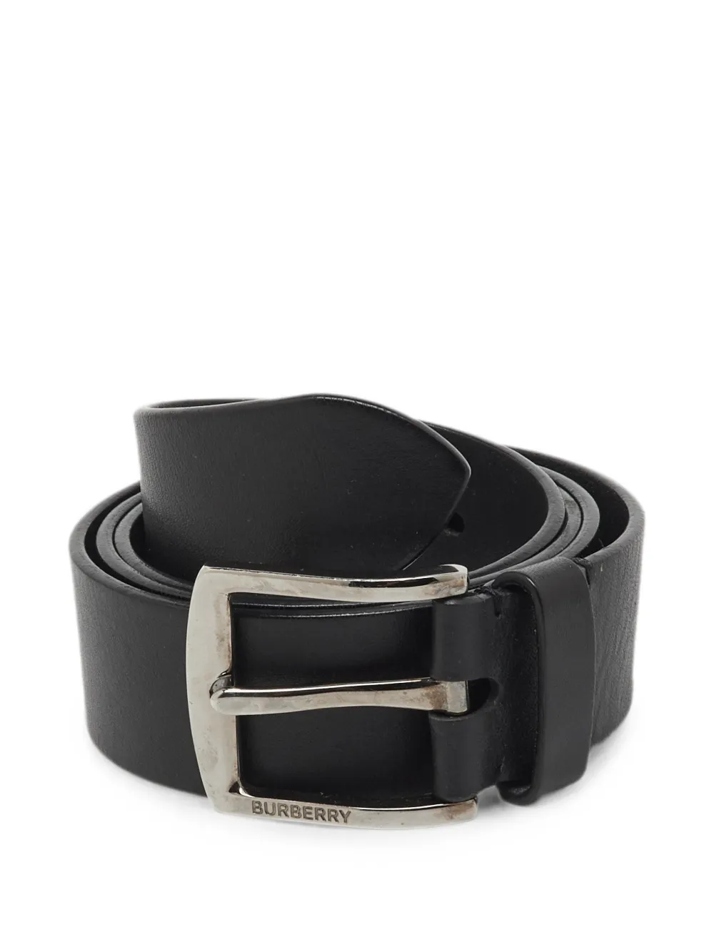 Burberry Pre-Owned rectangular-buckle leather belt - Nero