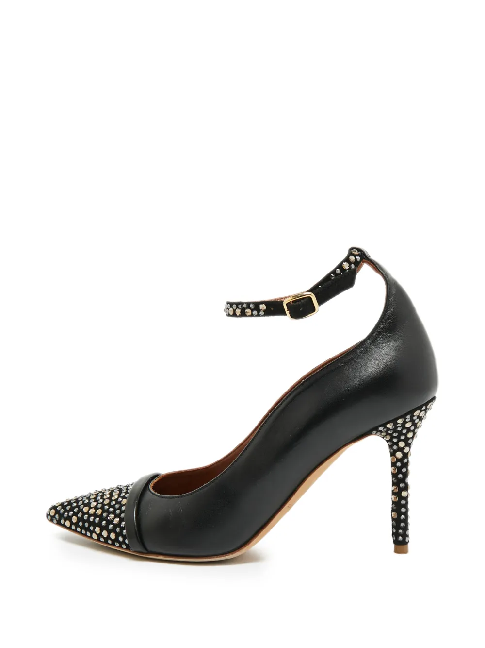Malone Souliers crystal-embellished ankle-strap pumps - Schwarz