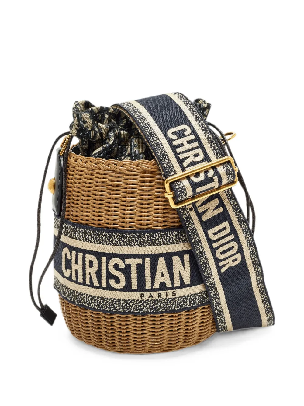 Christian Dior Pre-Owned Bucket-tas met trekkoord Beige