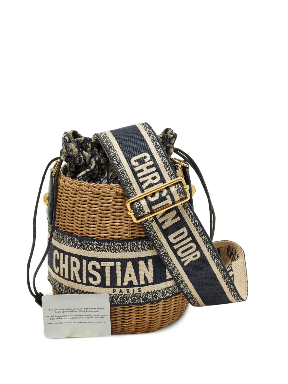 Christian Dior Pre-Owned drawstring bucket bag - Nude