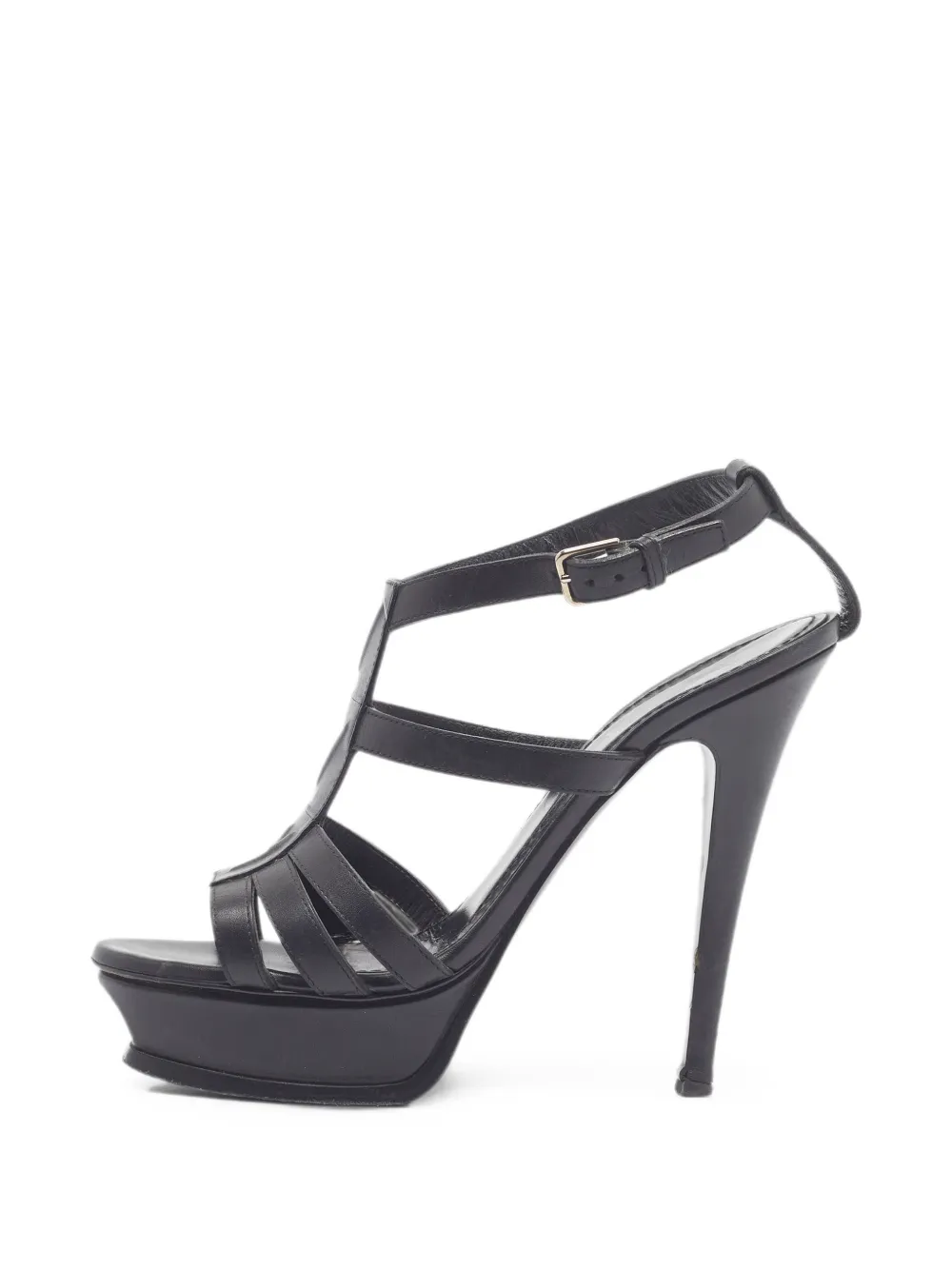 Saint Laurent Pre-Owned Tribute platform sandals - Nero
