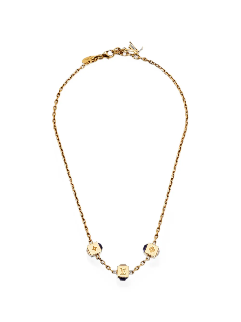 Louis Vuitton Pre-Owned Gamble crystal-embellished necklace - Oro