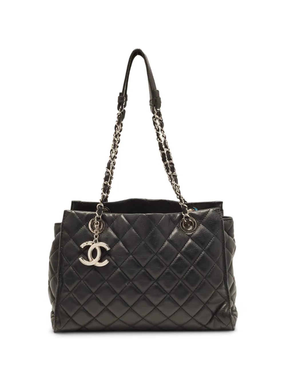 CHANEL Pre-Owned 2014 small quilted CC tote bag - Black