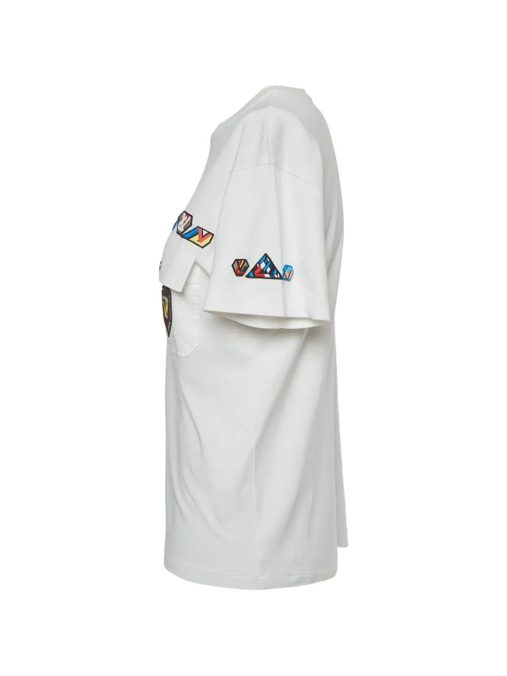 Louis Vuitton Pre-Owned embellished chest-pocket T-shirt - Bianco