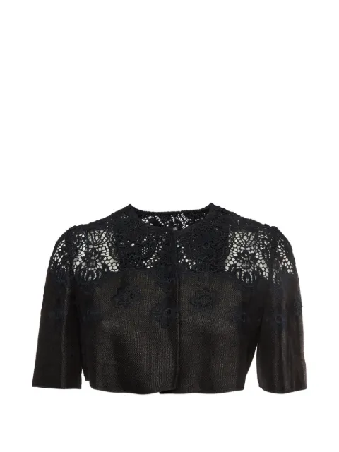 Dolce & Gabbana Pre-Owned lace-detail cropped jacket