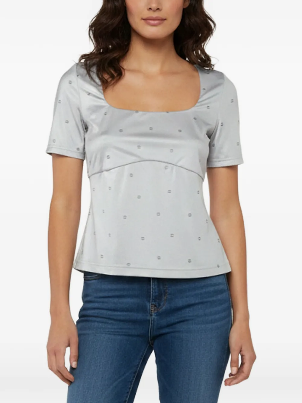 CHANEL Pre-Owned Bluse mit Monogramm - Grau