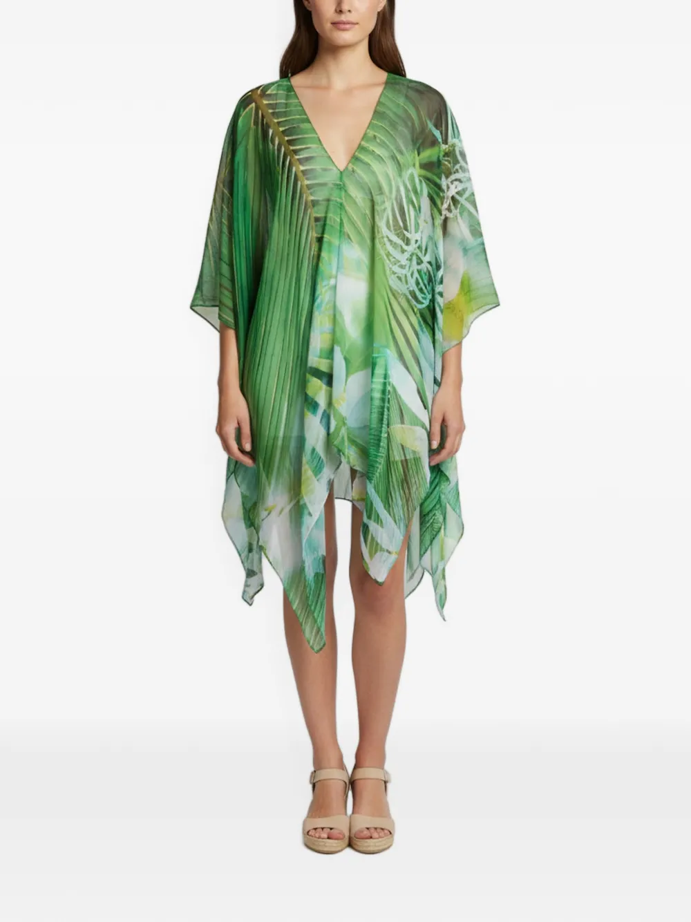 Lotta Stensson caftan à imprimé tropical - Vert