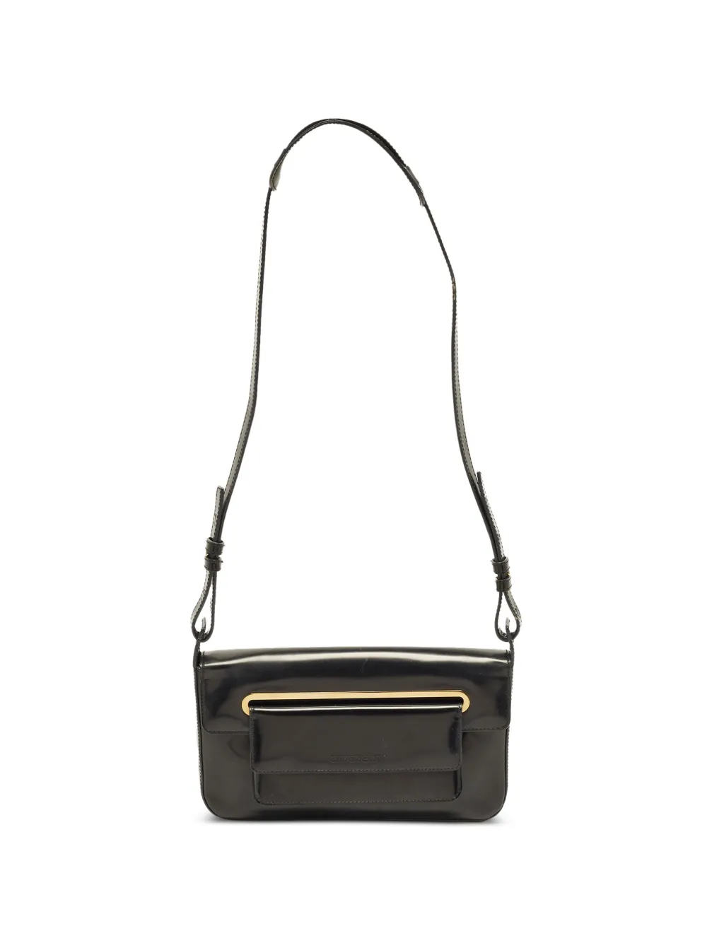 Givenchy Pre-Owned patent-leather flap shoulder bag - Nero