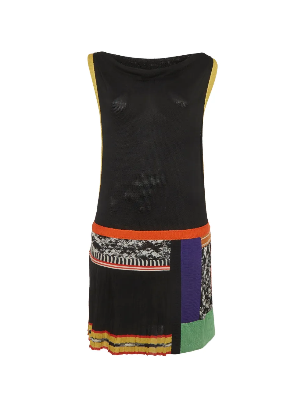 Missoni Pre-Owned panelled sleeveless mini dress - Schwarz
